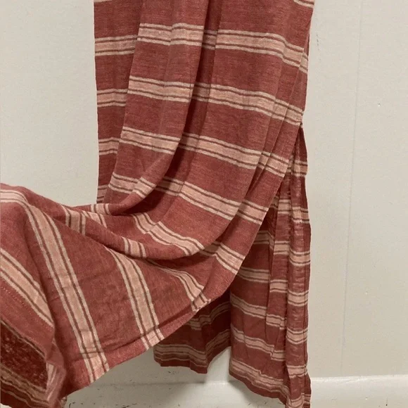 Joie red striped 100% linen Brellen sleeveless maxi dress size small - Picture 3 of 3